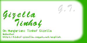 gizella tinhof business card